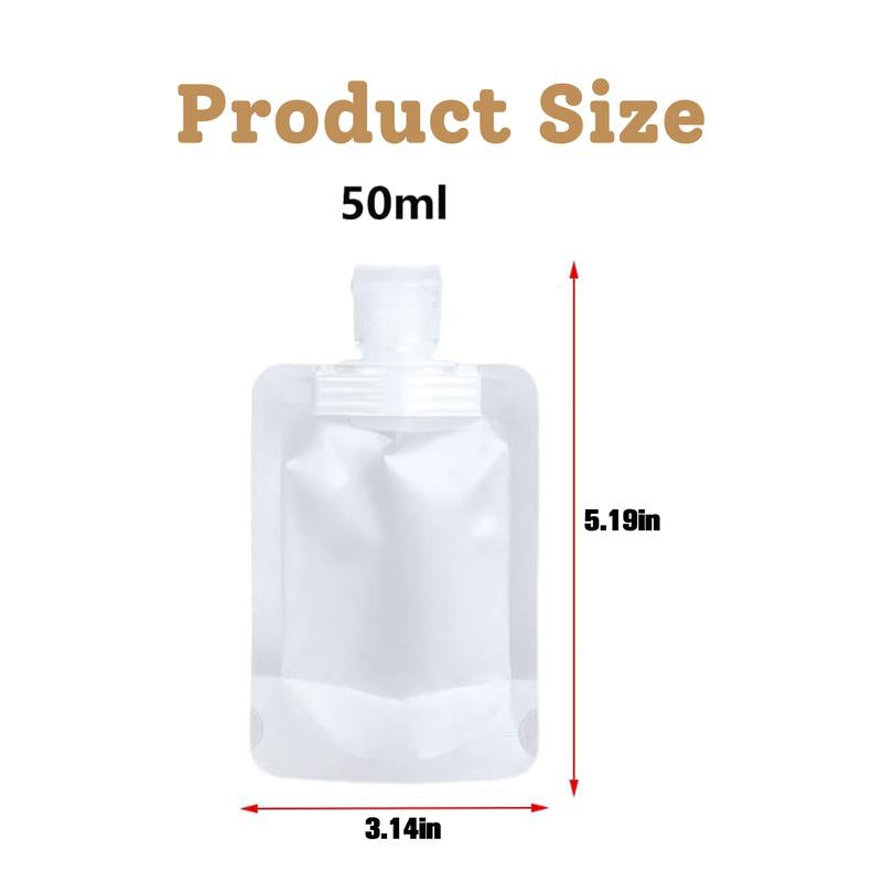 12 Counts Reusable Plastic Pouches, Squeeze Bulk Pouches, Clear Juice Drink Bags for Adults Travel Beverage