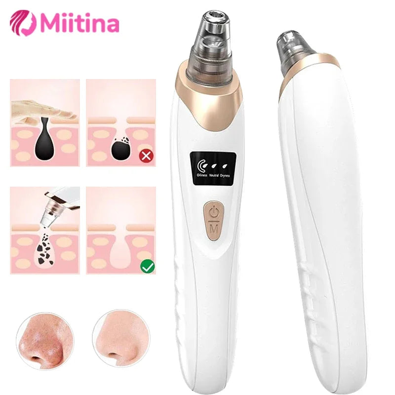 ✨ Electric Blackhead Remover Vacuum – USB Rechargeable Facial Pore Cleaner Deep, Painless, and Effective Skincare at Home