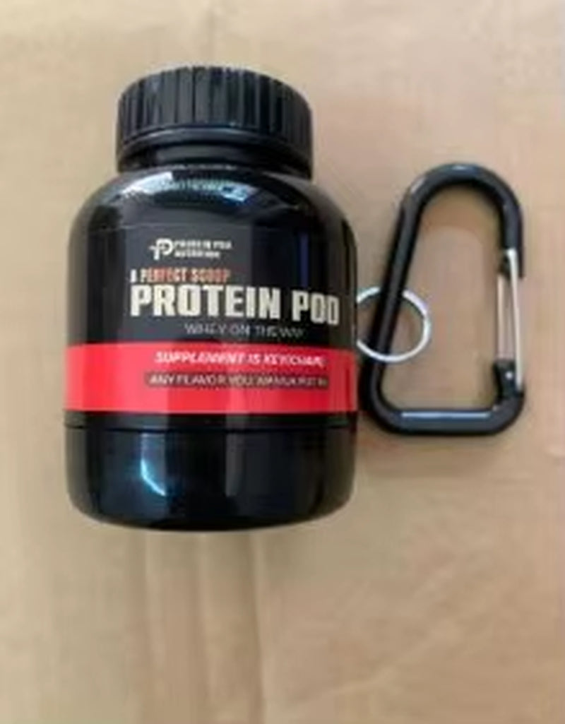 ๐ ZK30 Mini Protein Powder Container โ Keychain Pill Organizer | Sport Supplement Cup (7.5 x 5 cm)