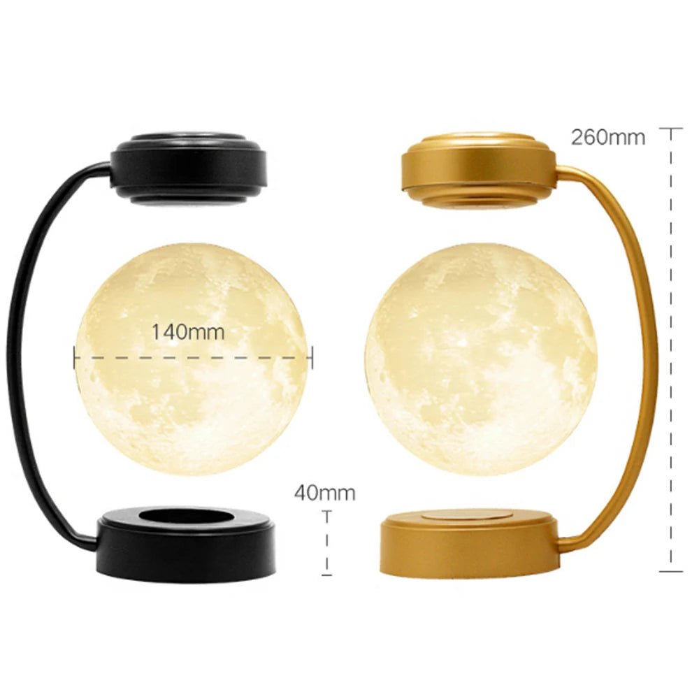 ๐ MagLev Moon Lamp โ Floating, Rotating 3D Night Light (3 Colors!) โ The Ultimate Gift!