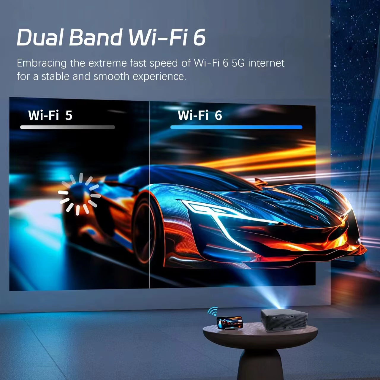🔥 C4 PRO 4K Projector – 1200ANSI Full HD Home Cinema Beamer with WiFi6, Auto Focus & Ceiling Mode | 32GB Smart TV