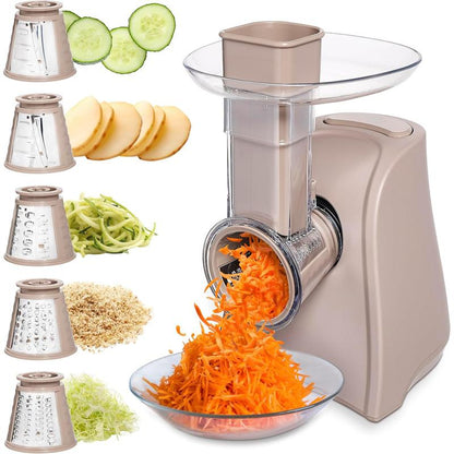🌟 5-in-1 Electric Slicer Pro – Your All-in-One Kitchen Powerhouse!