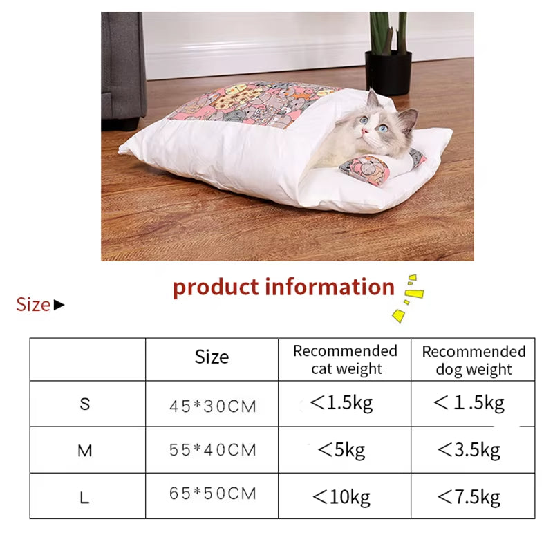 🐾 CozyCloud Pet Bed – Removable & Ultra-Snug Winter Retreat for Cats & Small Dogs!