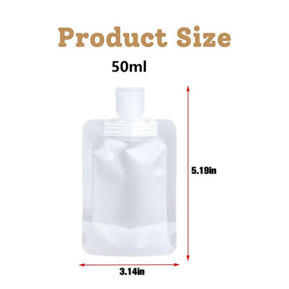 12 Counts Reusable Plastic Pouches, Squeeze Bulk Pouches, Clear Juice Drink Bags for Adults Travel Beverage