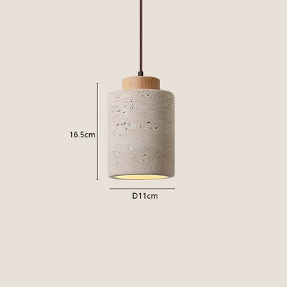 🪨 Japanese Wabi-Sabi Stone Pendant Lamp – Modern Bedside Hanging Light for Bedroom, Bar, or B&B