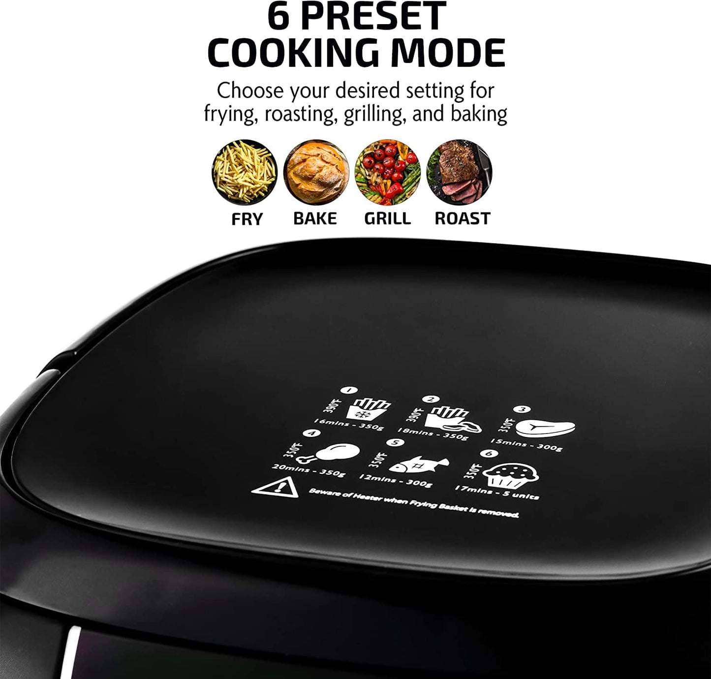 🖤 Compact 3.2 Qt Air Fryer – LED Touchscreen, 6 Presets, Non-Stick, Oil-Free Frying | OVENTE FAD61302B