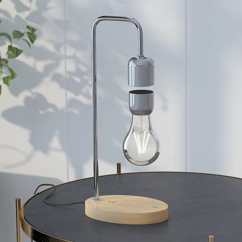 ✨ MagLev Glow Bulb – Floating LED Light + Wireless Charger in One!