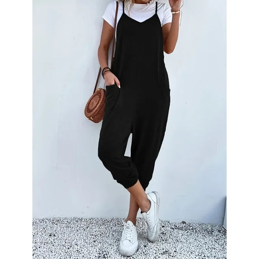 ☀️ Plus Size Summer Wide-Leg Jumpsuit – 1XL to 5XL Effortless Style Meets All-Day Comfort