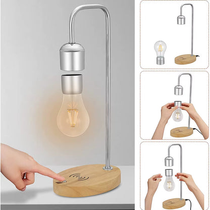 ✨ MagLev Glow Bulb – Floating LED Light + Wireless Charger in One!