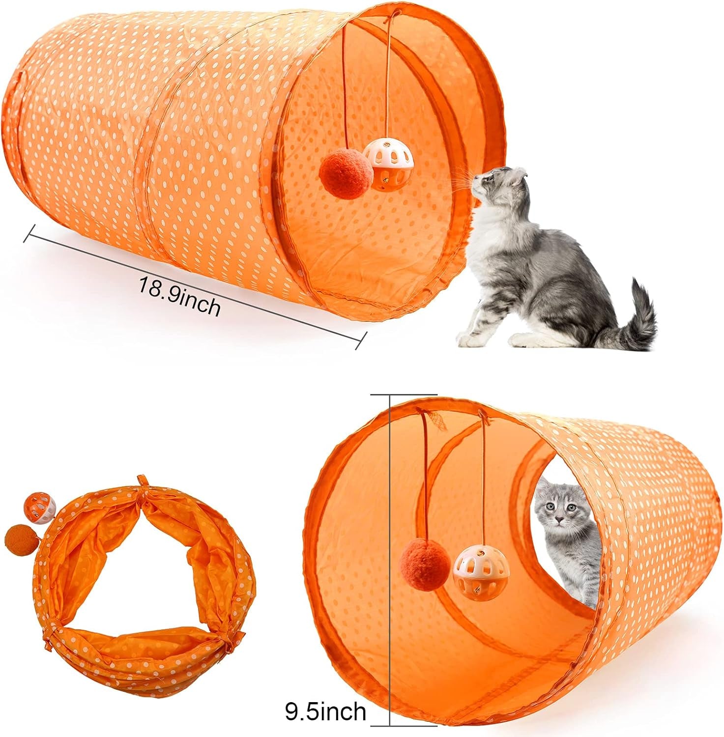 27-Piece Cat Toy Set – Interactive Kitten Toys with Tunnel, Catnip Fish, Feather Wand, Fluffy Mice, Jingle Balls & More – Ultimate Play Pack for Cats & Kittens