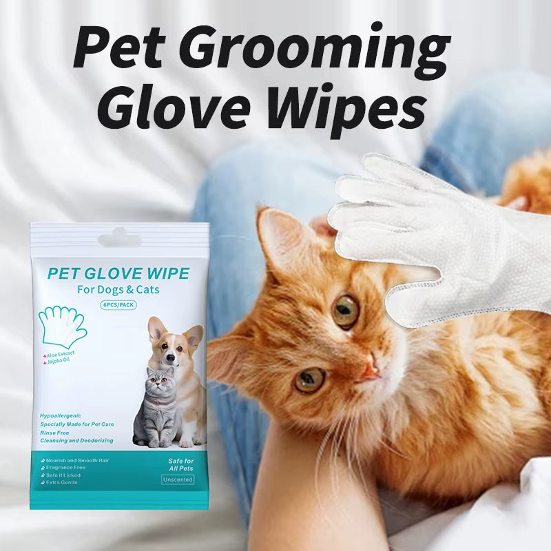 🐾 FreshPaws Wash-Free Gloves – The Ultimate Quick Clean for Cats & Dogs!