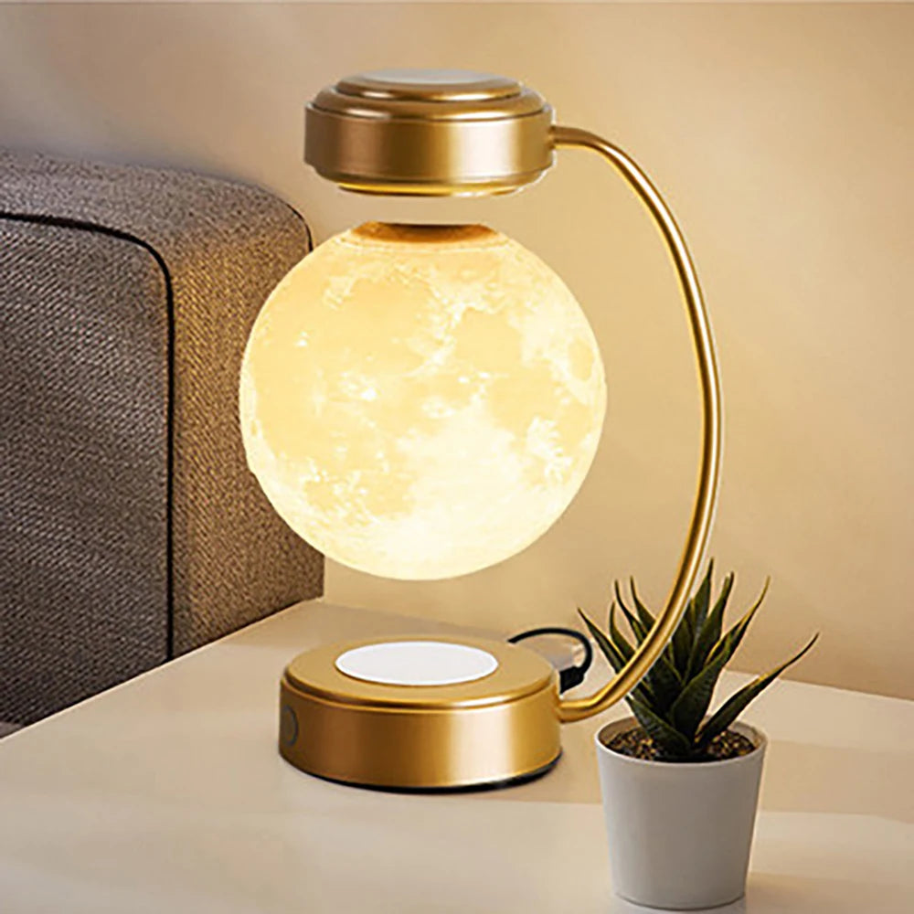 🌕 MagLev Moon Lamp – Floating, Rotating 3D Night Light (3 Colors!) – The Ultimate Gift!