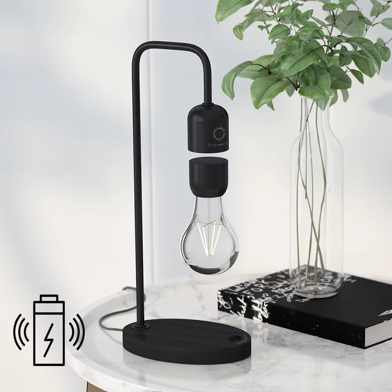 ✨ MagLev Glow Bulb – Floating LED Light + Wireless Charger in One!