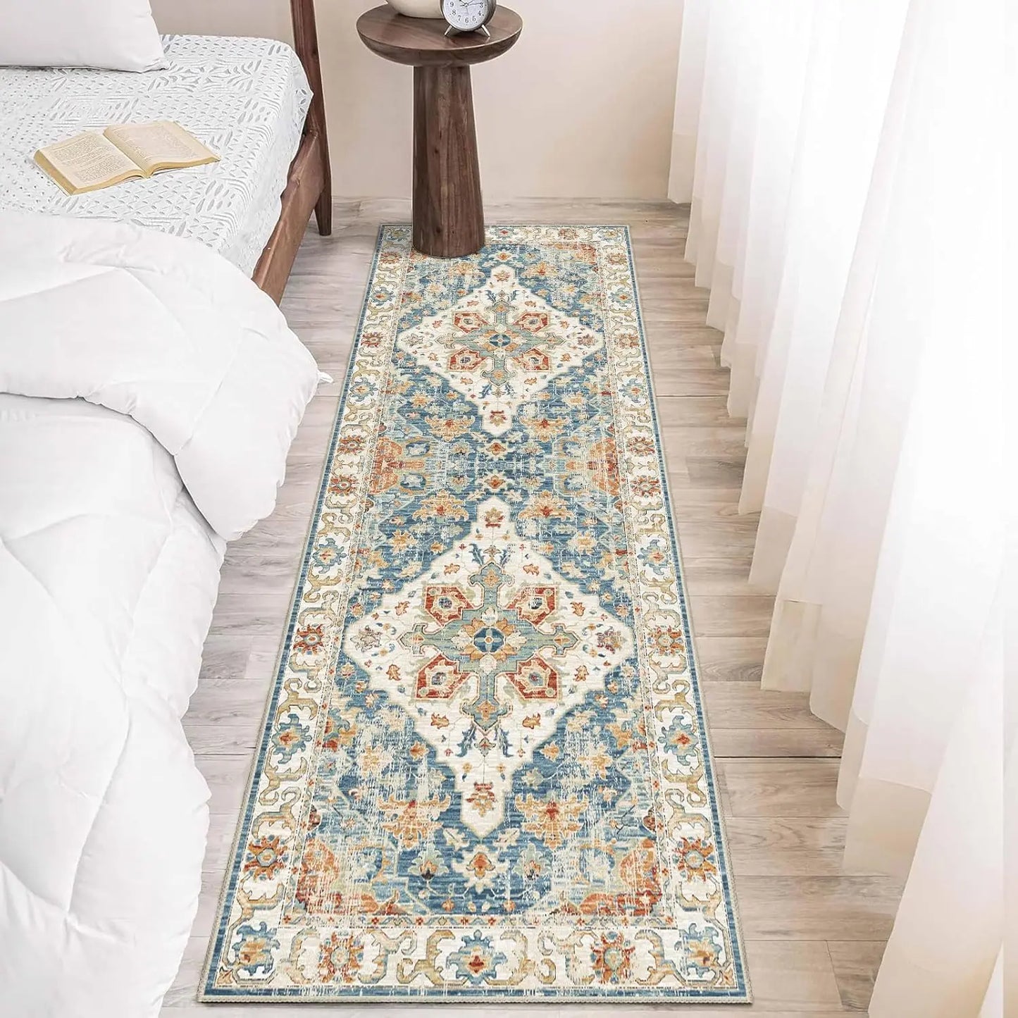 ✨ Boho Runner Rug – Super Soft & Anti-Slip Hallway/Kitchen/Bedroom Carpet (Stylish & Cozy!)