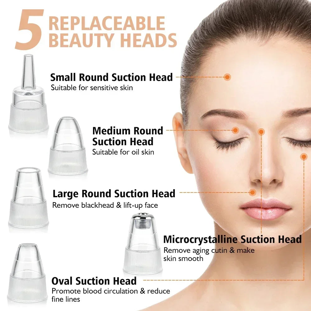 ✨ Electric Blackhead Remover Vacuum – USB Rechargeable Facial Pore Cleaner Deep, Painless, and Effective Skincare at Home