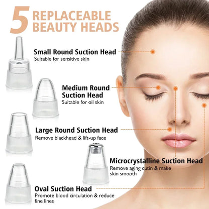 ✨ Electric Blackhead Remover Vacuum – USB Rechargeable Facial Pore Cleaner Deep, Painless, and Effective Skincare at Home