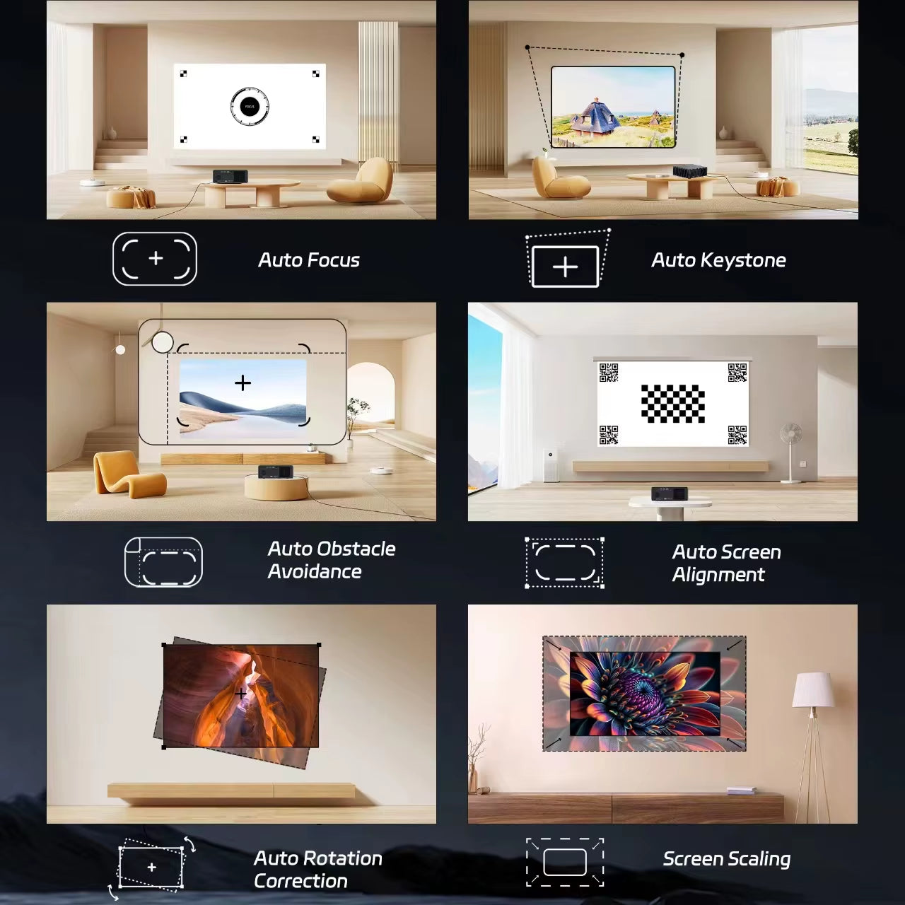 🔥 C4 PRO 4K Projector – 1200ANSI Full HD Home Cinema Beamer with WiFi6, Auto Focus & Ceiling Mode | 32GB Smart TV