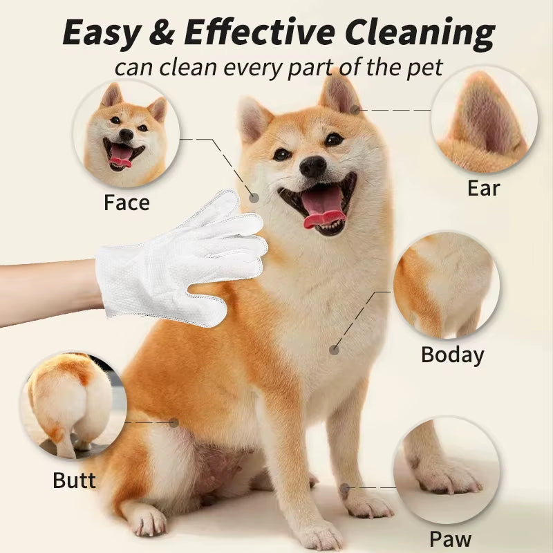🐾 FreshPaws Wash-Free Gloves – The Ultimate Quick Clean for Cats & Dogs!