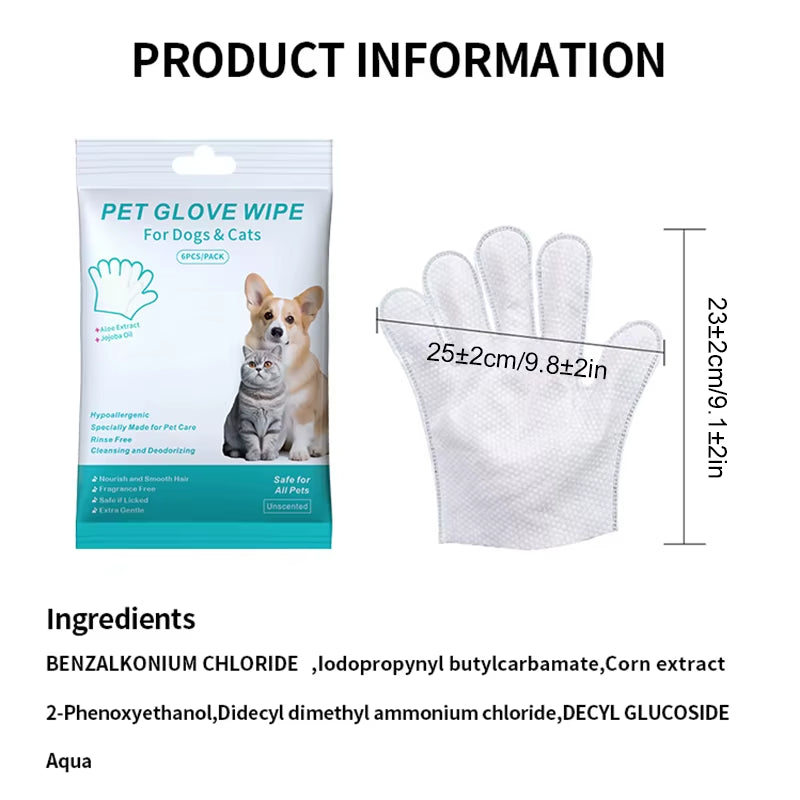 🐾 FreshPaws Wash-Free Gloves – The Ultimate Quick Clean for Cats & Dogs!