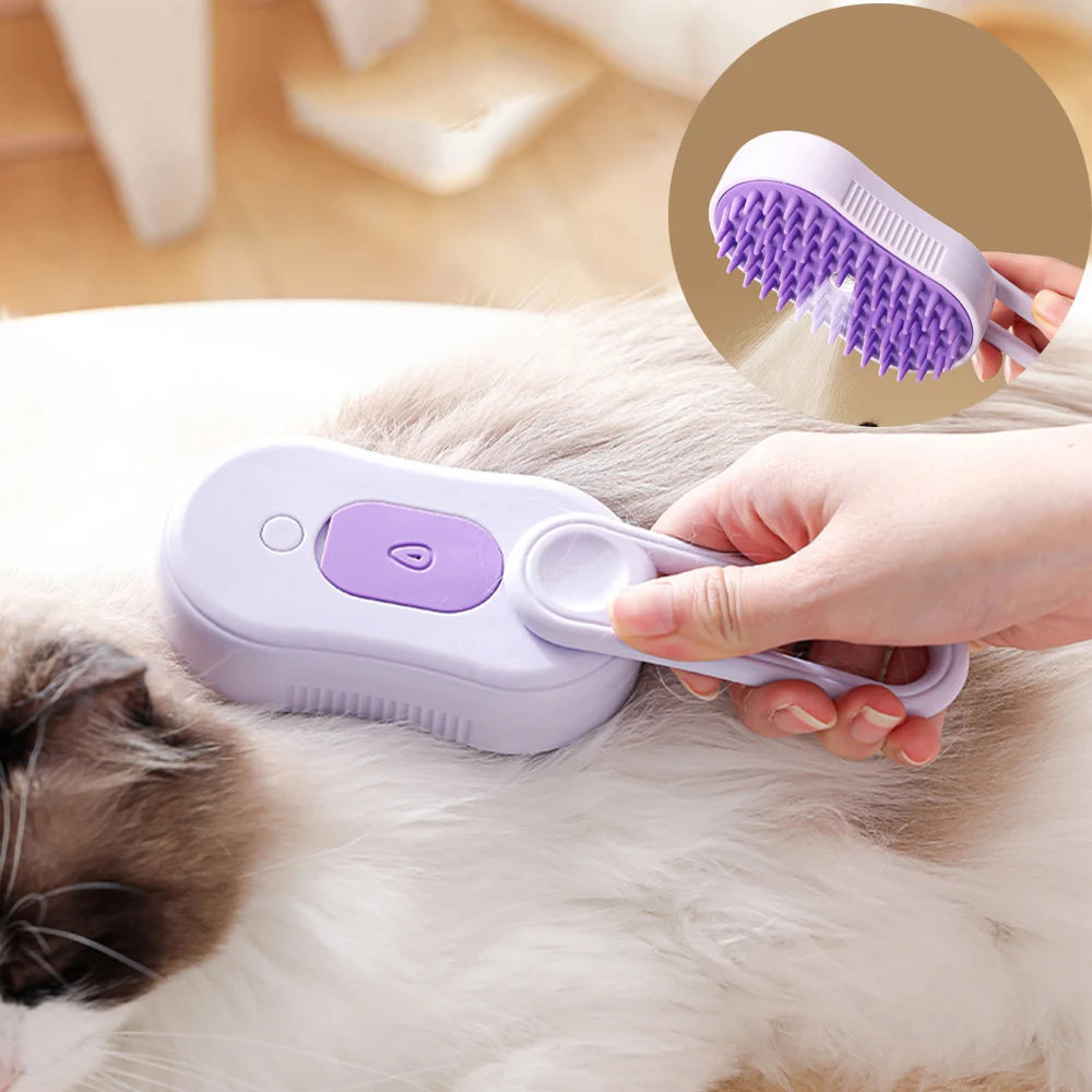 🐾 SprayBrush™: The 3-in-1 Steam Brush for Cats and Dogs – Massages, Detangles and Removes Hair Easily