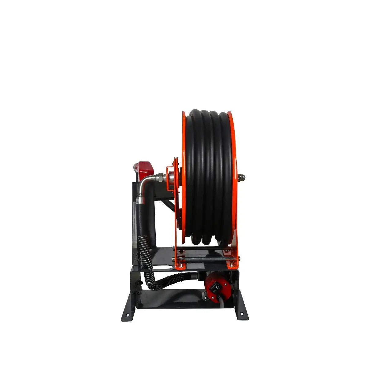 Portable Diesel Transfer Pump W/49’ Hose Reel, Auto Shut Off, DC 12-Volt, 15 GPM, TMG-DFP10