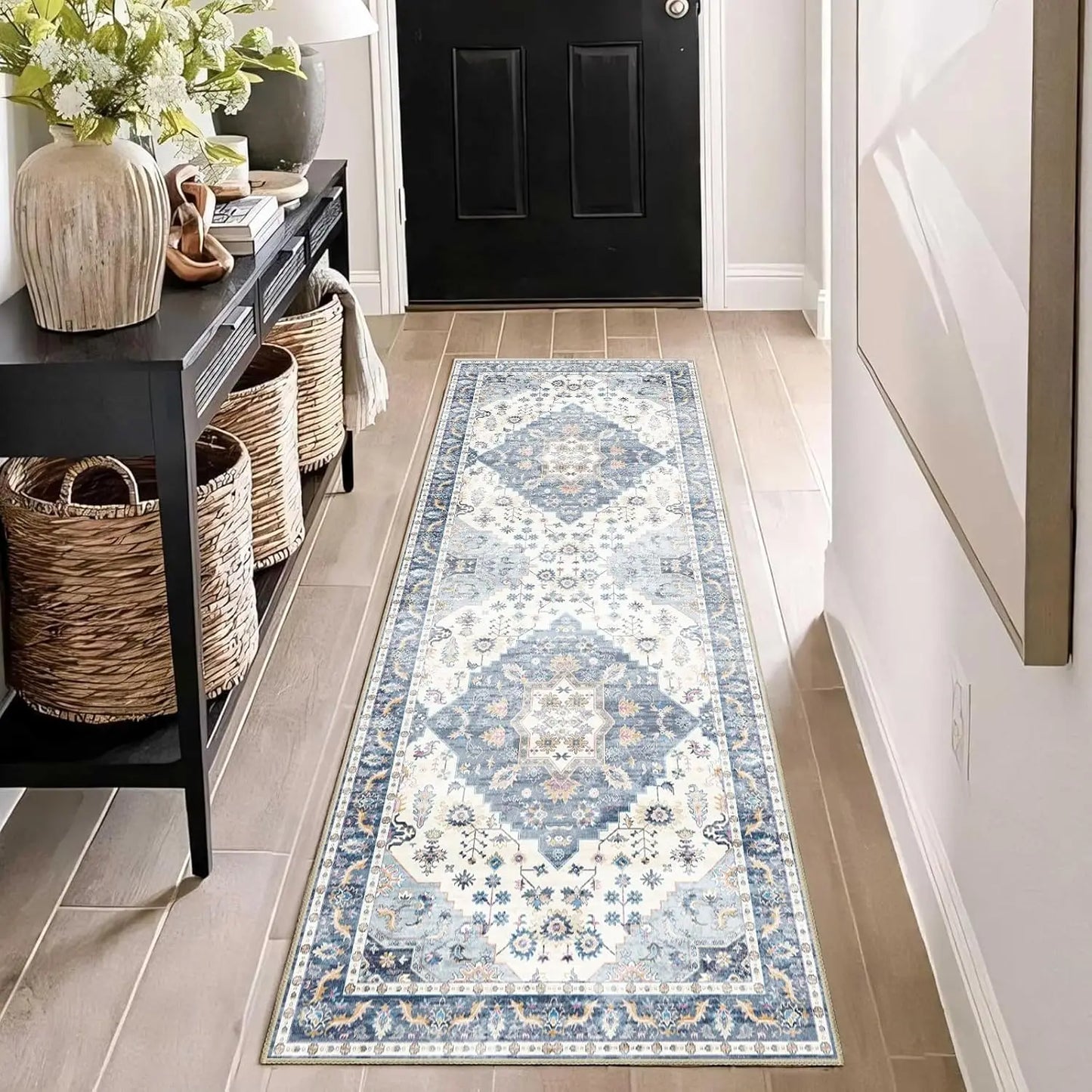 ✨ Boho Runner Rug – Super Soft & Anti-Slip Hallway/Kitchen/Bedroom Carpet (Stylish & Cozy!)
