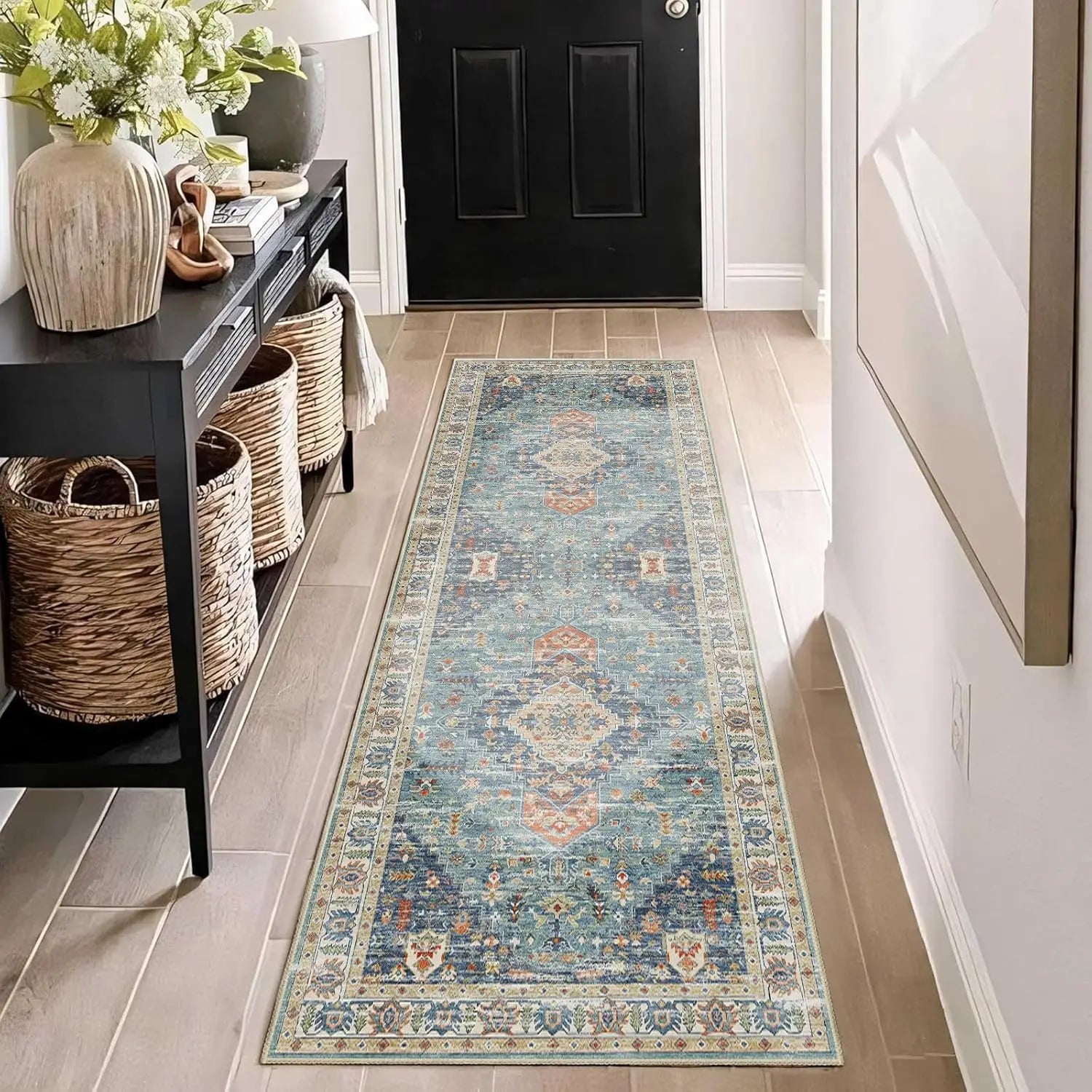 ✨ Boho Runner Rug – Super Soft & Anti-Slip Hallway/Kitchen/Bedroom Carpet (Stylish & Cozy!)