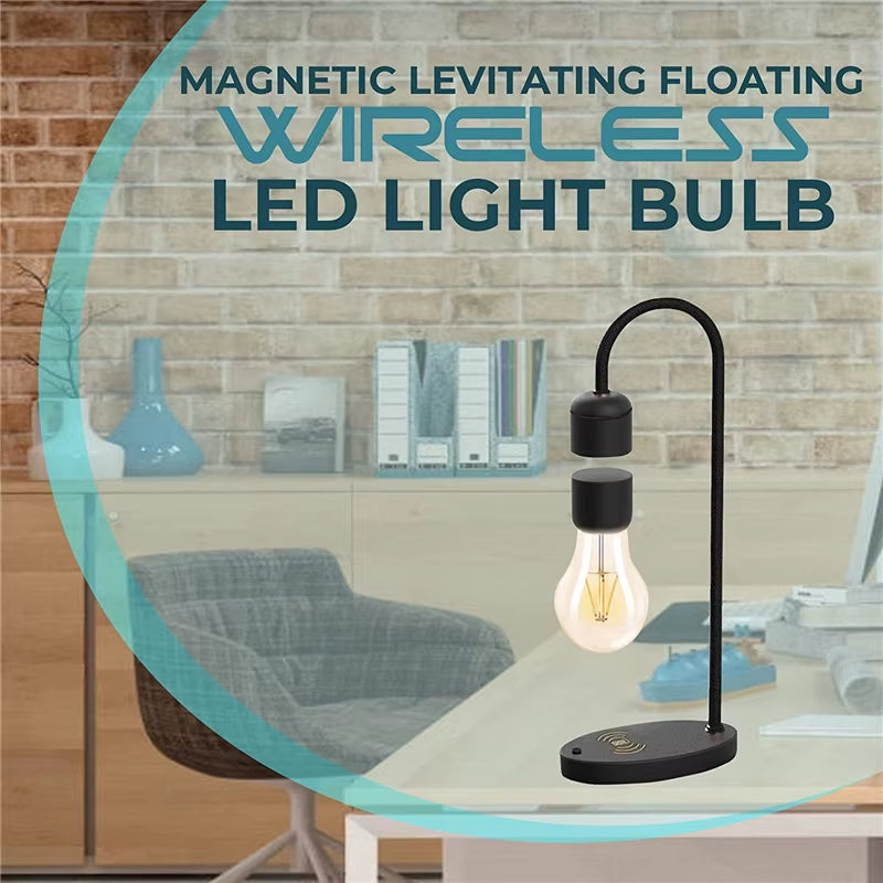 ✨ MagLev Glow Bulb – Floating LED Light + Wireless Charger in One!