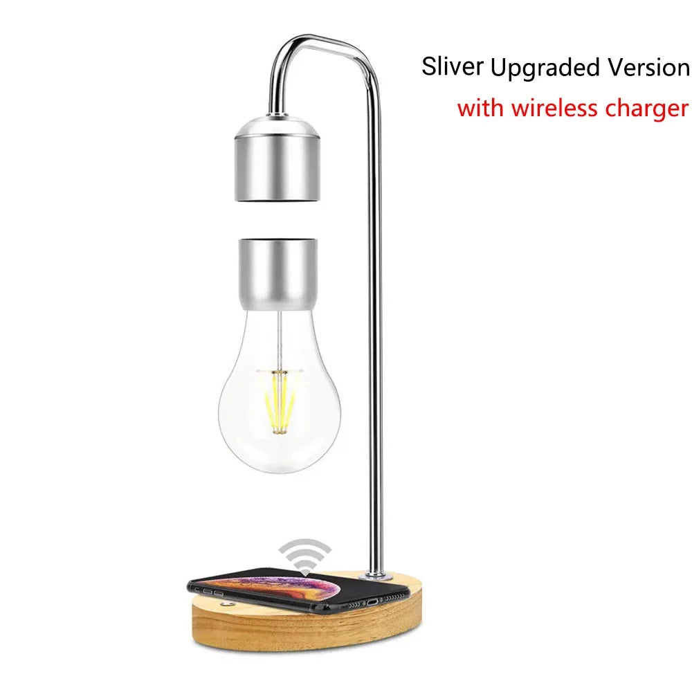 ✨ MagLev Glow Bulb – Floating LED Light + Wireless Charger in One!