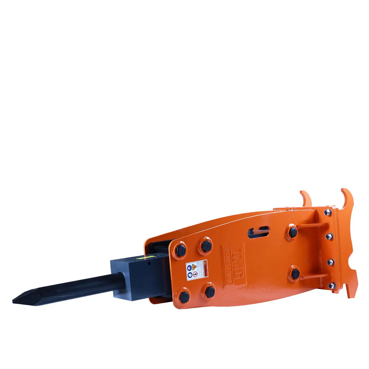 10-15 Ton Excavator/Backhoe Hydraulic Breaker, Quick Change (Q/C) Lugging, 4'' Moil Point Chisel, 1960 J Impact Energy, 400-700BPM, TMG-HB150Q
