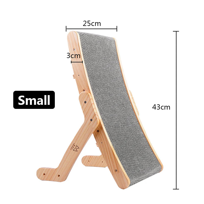 🐱 Claw & Nap 3-in-1 – The Ultimate Wooden Cat Scratcher Lounge!