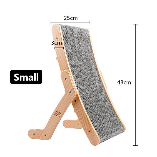 🐱 Claw & Nap 3-in-1 – The Ultimate Wooden Cat Scratcher Lounge!