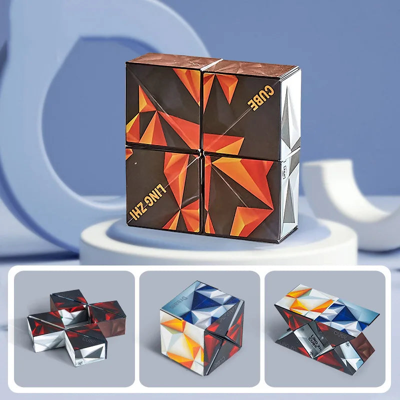  Shape Shifting Magnetic Magic Cube – 3D Puzzle Fidget Toy Flip. Fold. Create. De-Stress.