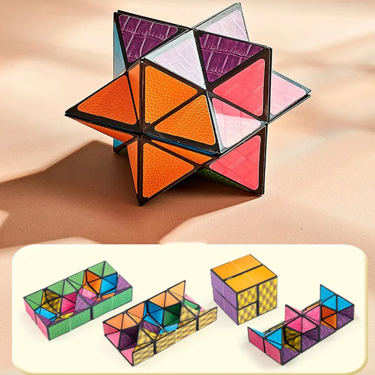  Shape Shifting Magnetic Magic Cube – 3D Puzzle Fidget Toy Flip. Fold. Create. De-Stress.