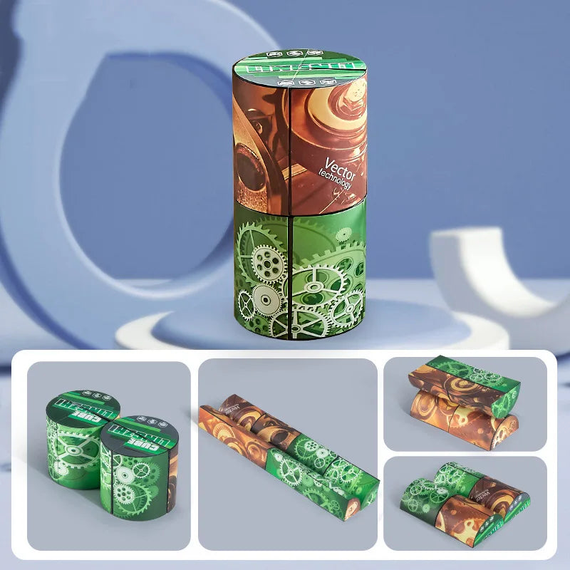  Shape Shifting Magnetic Magic Cube – 3D Puzzle Fidget Toy Flip. Fold. Create. De-Stress.