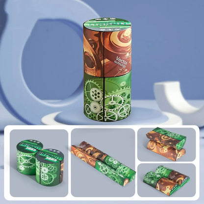  Shape Shifting Magnetic Magic Cube – 3D Puzzle Fidget Toy Flip. Fold. Create. De-Stress.