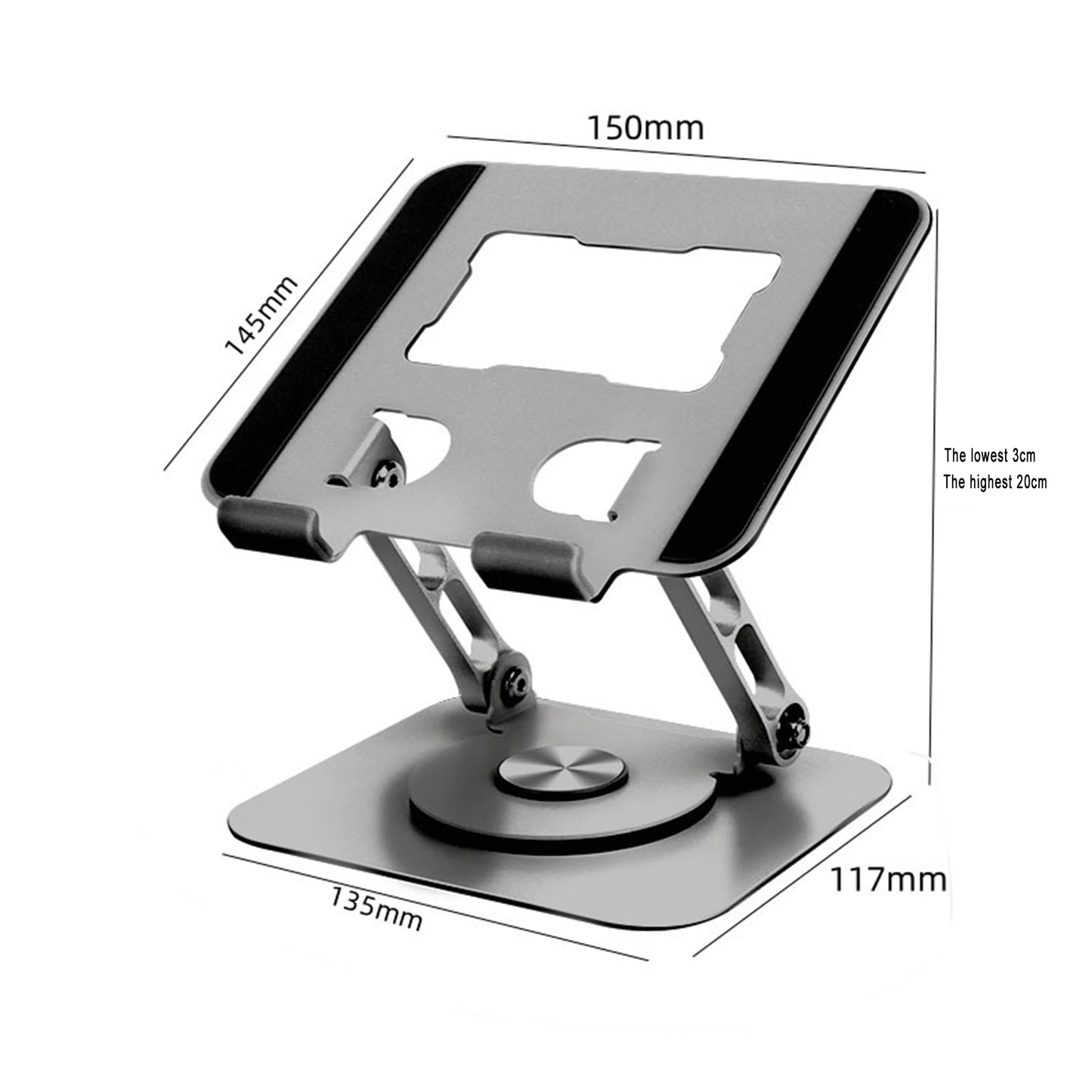 🌟 360° Rotating iPad Stand – The Ultimate Adjustable Tablet Holder for Work & Play!