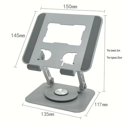 🌟 360° Rotating iPad Stand – The Ultimate Adjustable Tablet Holder for Work & Play!