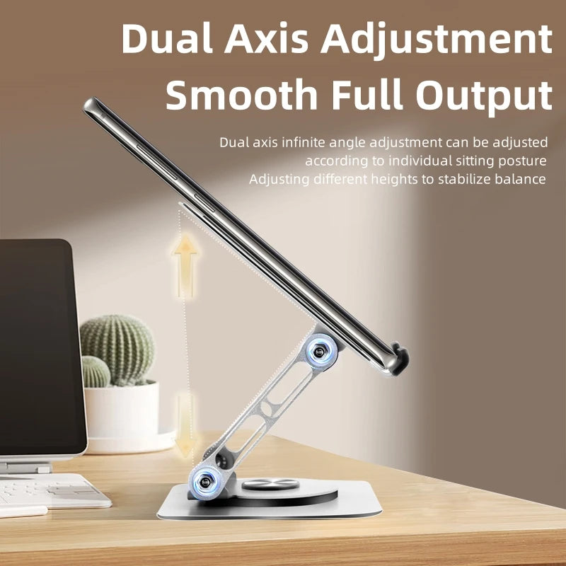 🌟 360° Rotating iPad Stand – The Ultimate Adjustable Tablet Holder for Work & Play!