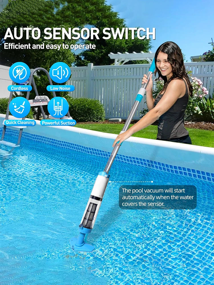 3-in-1 Cordless Rechargeable Pool Vacuum Cleaner – Handheld & Powerful Clean Smarter, Not Harder. For Pools, Spas & Bathtubs.