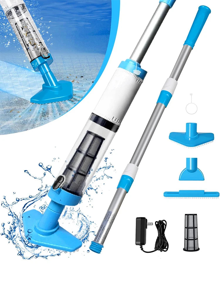 3-in-1 Cordless Rechargeable Pool Vacuum Cleaner – Handheld & Powerful Clean Smarter, Not Harder. For Pools, Spas & Bathtubs.
