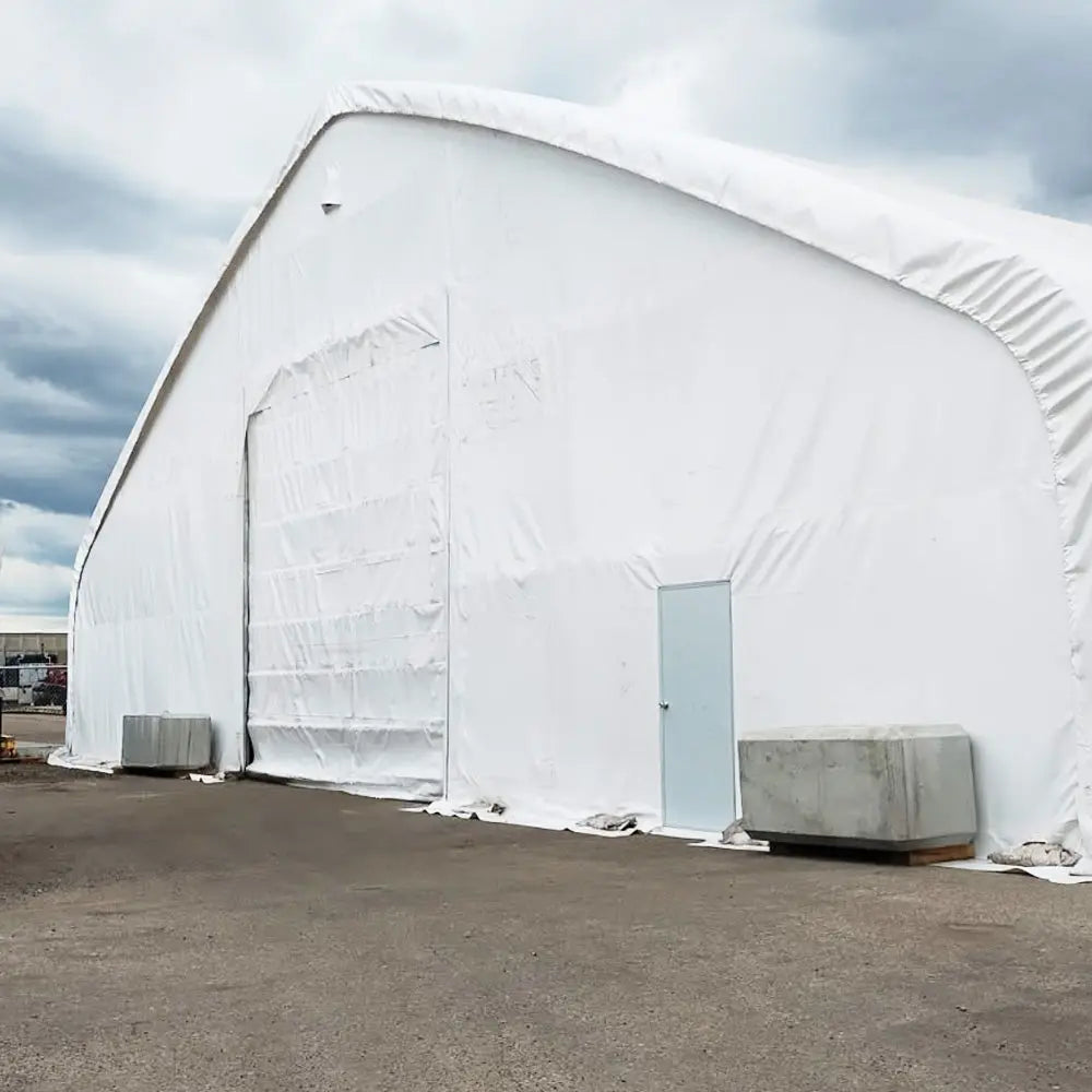 Pro Series 70' X 120' Dual Truss Storage Shelter with Heavy Duty 32 Oz PVC Cover & Drive through Doors, TMG-DT70120-PRO