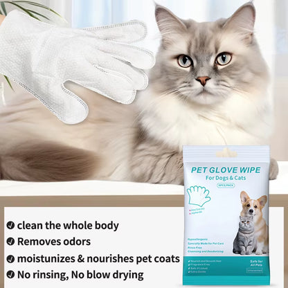 🐾 FreshPaws Wash-Free Gloves – The Ultimate Quick Clean for Cats & Dogs!