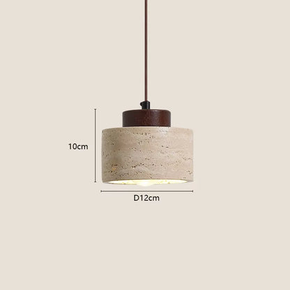 🪨 Japanese Wabi-Sabi Stone Pendant Lamp – Modern Bedside Hanging Light for Bedroom, Bar, or B&B