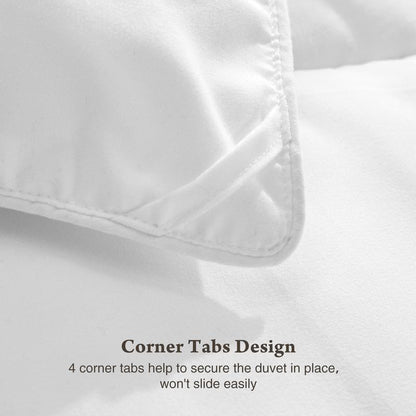 Super Soft Fluffy Fiber Fill, Lightweight and Warm, All Seasons White, Breathable Fabrics, Queen/King Size Bedding
