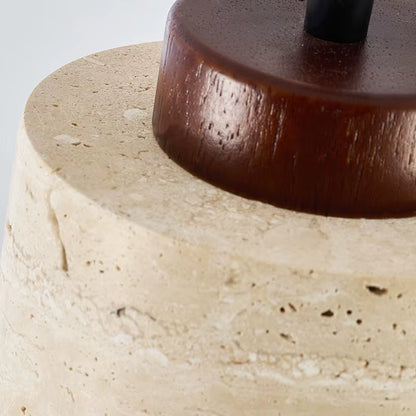 🪨 Japanese Wabi-Sabi Stone Pendant Lamp – Modern Bedside Hanging Light for Bedroom, Bar, or B&B