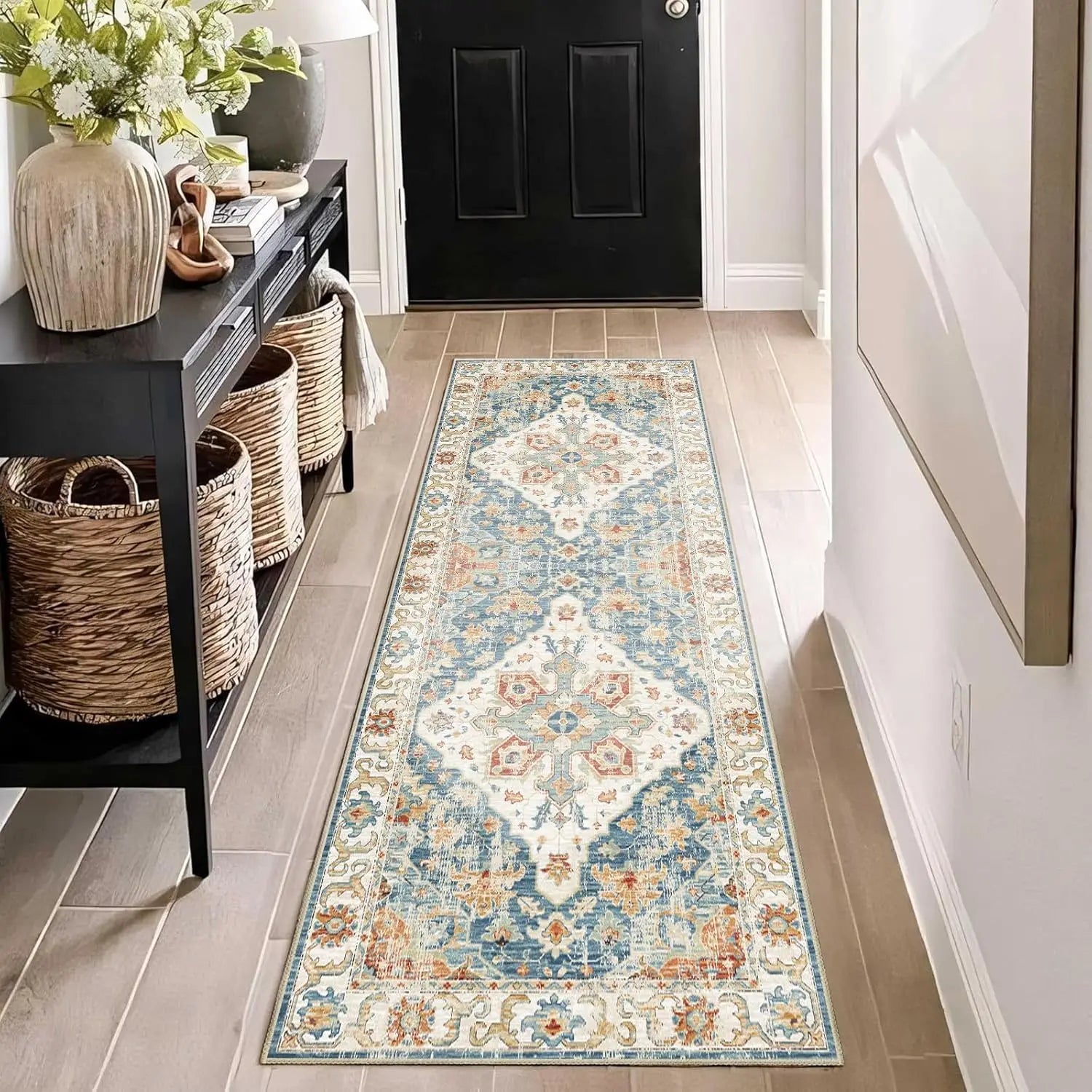 ✨ Boho Runner Rug – Super Soft & Anti-Slip Hallway/Kitchen/Bedroom Carpet (Stylish & Cozy!)
