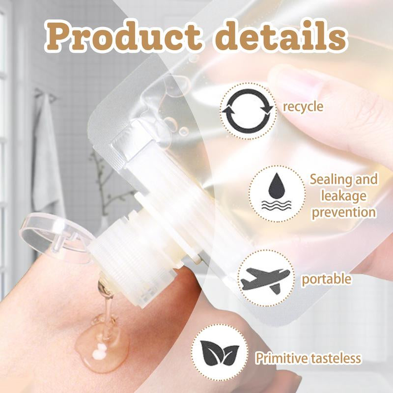 12 Counts Reusable Plastic Pouches, Squeeze Bulk Pouches, Clear Juice Drink Bags for Adults Travel Beverage