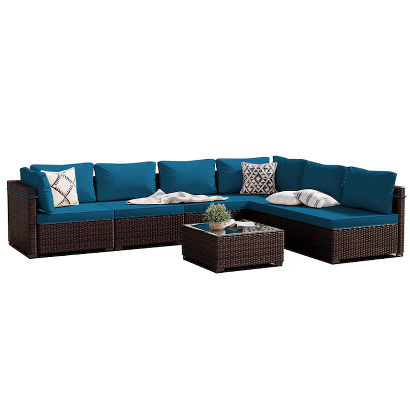 Bohemian 7-Piece Patio Set – Cozy Beige Retreat
