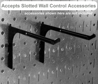 Wall Control Metal Pegboard Value Pack – (3) 32" x 16" Horizontal Beige Panels – Heavy-Duty Steel Wall Organizer for Garage, Home & Workshop – Includes Mounting Hardware – Made in USA